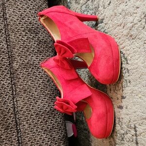 FERESHTE Red High Heel Shoes.
